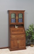 Deluxe Secretary Desk with Glass Doors