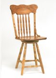 Spring Meadow Pressback Swivel Bar Chair