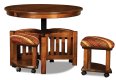 Five Piece Round Table & Bench Set