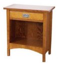 Arts & Crafts 1-Drawer  Open Nightstand