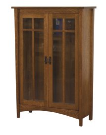 Arts & Crafts 2-Door Bookcase 38" Wide 