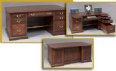 Executive Desk w/Raised Panel Back