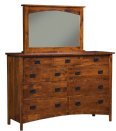 Arts & Crafts Dresser Mirror 30" High