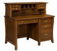 Berkley Pedestal Desk with Short Hutch