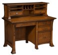 Breckenridge Pedestal Desk with Hutch