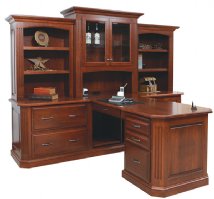 Buckingham Partner Desk with 3 Piece Hutch