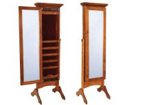 Cheval Mirror with Hidden Jewelry Storage