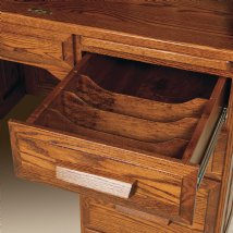 Classic Single Pedestal Roll-Top Desk (30" Deep)