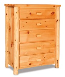 Fireside Rustic 5-Drawer Chest (Plain Front)