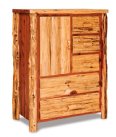 Fireside Rustic Side Door, 5-Drawer Armoire (Plain Sides)