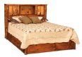 Fireside Rustic Bookcase Bed with 3-Storage Drawers