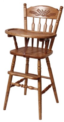 Wheat Post Highchair with slide tray