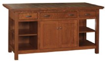 Brookline Mission 2-Door 3-Drawer Kitchen Island