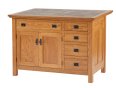 Brookline Mission 2-Door 5-Drawer Kitchen Island