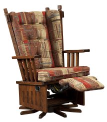 J. Mission Swivel Glider with Flip-Out Foot Rest