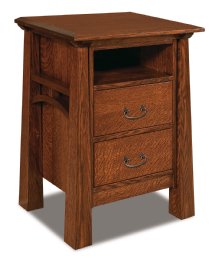 Artesa Tall 2-Drawer Nightstand with Opening