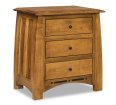 Boulder Creek 3-Drawer Nightstand 29.5" Tall