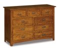 Flush Mission 9-Drawer Mule Dresser (59" Wide)