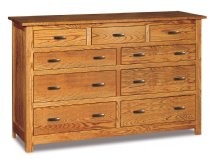Flush Mission 9-Drawer Dresser (66" Wide)