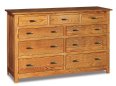 Flush Mission 9-Drawer Dresser (66" Wide)