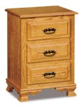 Hoosier Heritage 3-Drawer Tall Nightstand 20" Wide