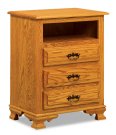 Hoosier Heritage 3-Drawer Nightstand with Opening