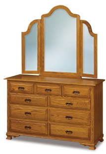 Hoosier Heritage Waterfall Tri-View Mirror 40" Tall