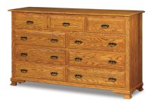 Hoosier Heritage 9-Drawer Mule Dresser 72" Wide