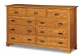 Hoosier Heritage 9-Drawer Mule Dresser 72" Wide