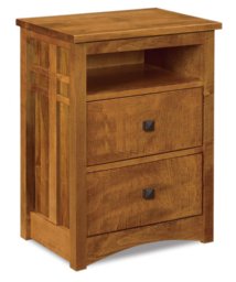 Kascade 2-Drawer Nightstand With Opening