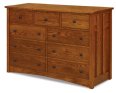 Kascade 9-Drawer Mule Dresser 58" Wide