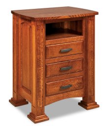 Lexington 3-Drawer Nightstand with Opening