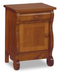 Old Classic Sleigh 1-Drawer 1-Door Nightstand
