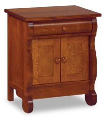 Old Classic Sleigh 1-Drawer 2-Door Big Nightstand