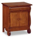 Old Classic Sleigh 1-Drawer 2-Door Big Nightstand
