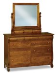 Old Classic Sleigh Swinging Mirror w 3-Drawers Base