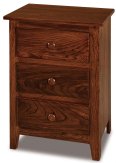 Shaker 3-Drawer Nightstand 20" Wide