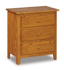 Shaker 3-Drawer Big Nightstand