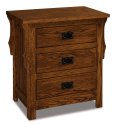 Stick Mission 3-Drawer Wide Nightstand