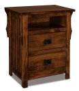 Stick Mission 2-Drawer Wide Nightstand