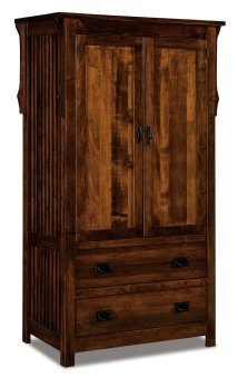 Stick Mission Armoire 2-Drawer