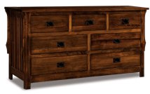 Stick Mission 7-Drawer Dresser 60" Wide
