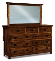 Stick Mission 9-Drawer Dresser 73" Wide