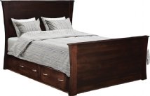 Roseberry Flat Panel Bed with Storage Rails
