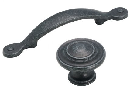 Wrought Iron Dark A1590-WID 3 inch CC & A1586-WID 1-37 inch dia