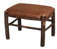 Fireside Footstool with Leather
