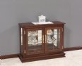 Small Console Curio w/leaded doors