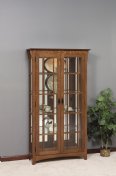 Mission Double Door Curio w/Mullions in Sides