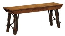 Bench with Solid Wood Seat