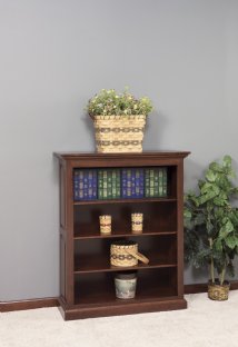 3-Shelf Raised Panel Bookcase